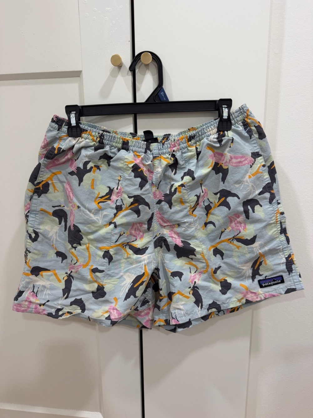Patagonia Men's Pale Blue Floral & Abstract Print Shorts